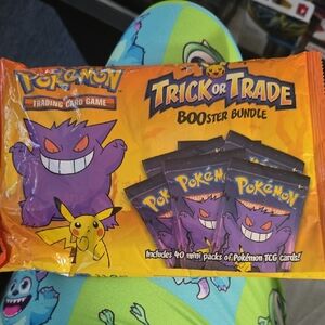 Pokemon Trick or Trade Booster Bundle with Orange and Purple